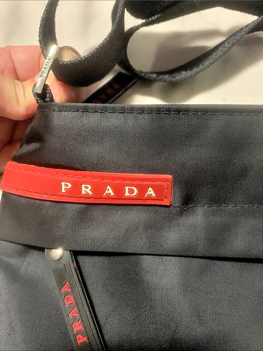 Prada Tessuto Nylon Crossbody Bag Black - Picture 2 of 5